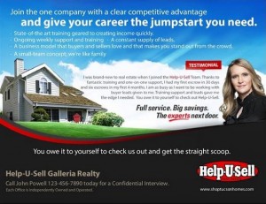 Help-U-Sell Real Estate Recruitment Poster